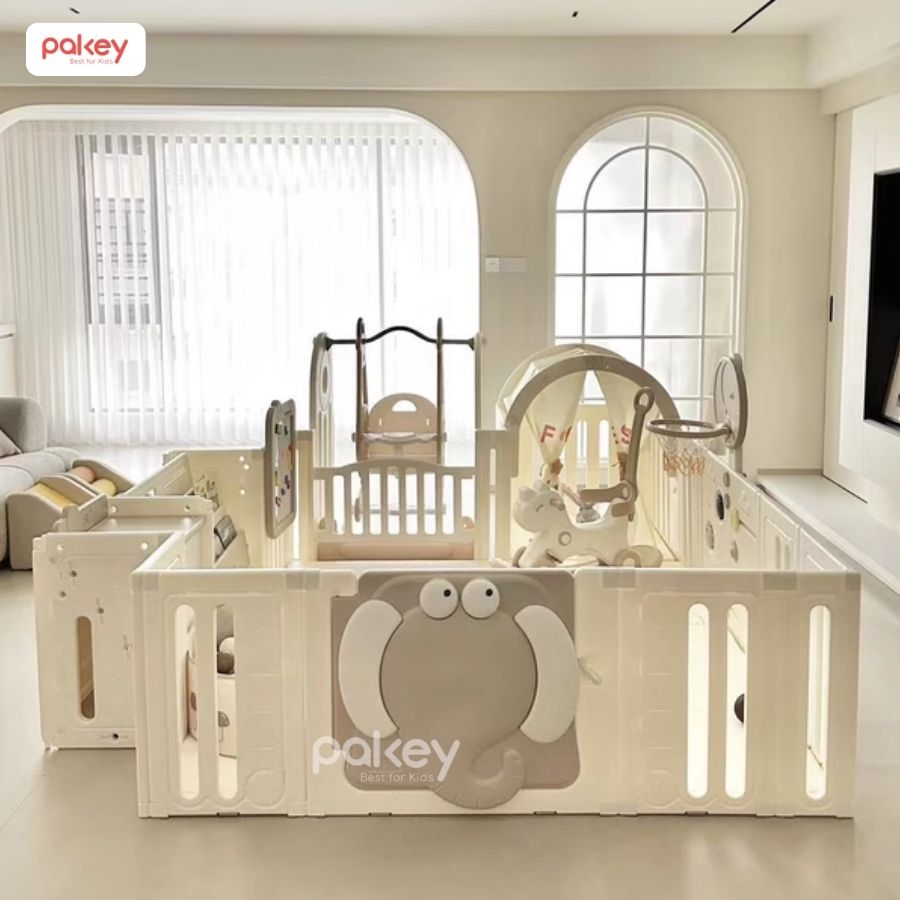 Quây cũi nhựa liên hoàn Pakey Voi