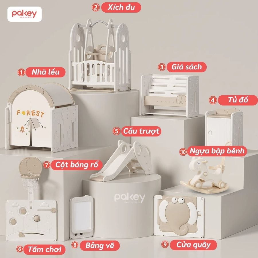 Quây cũi nhựa liên hoàn Pakey Voi