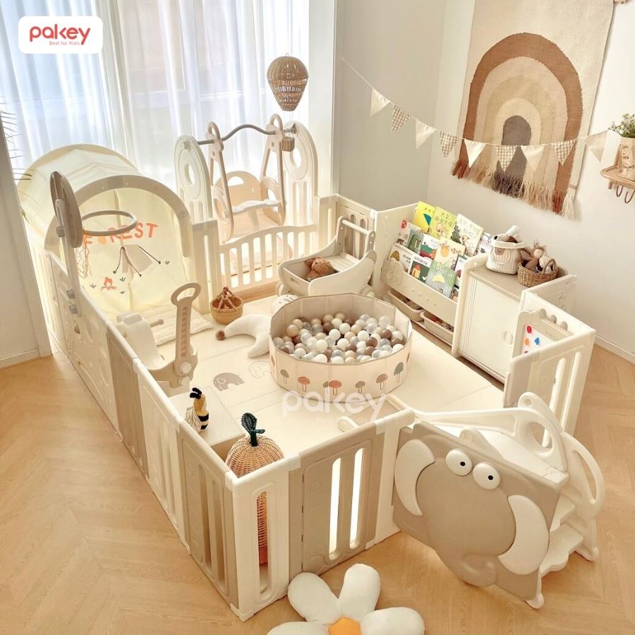 Quây cũi nhựa liên hoàn Pakey Voi