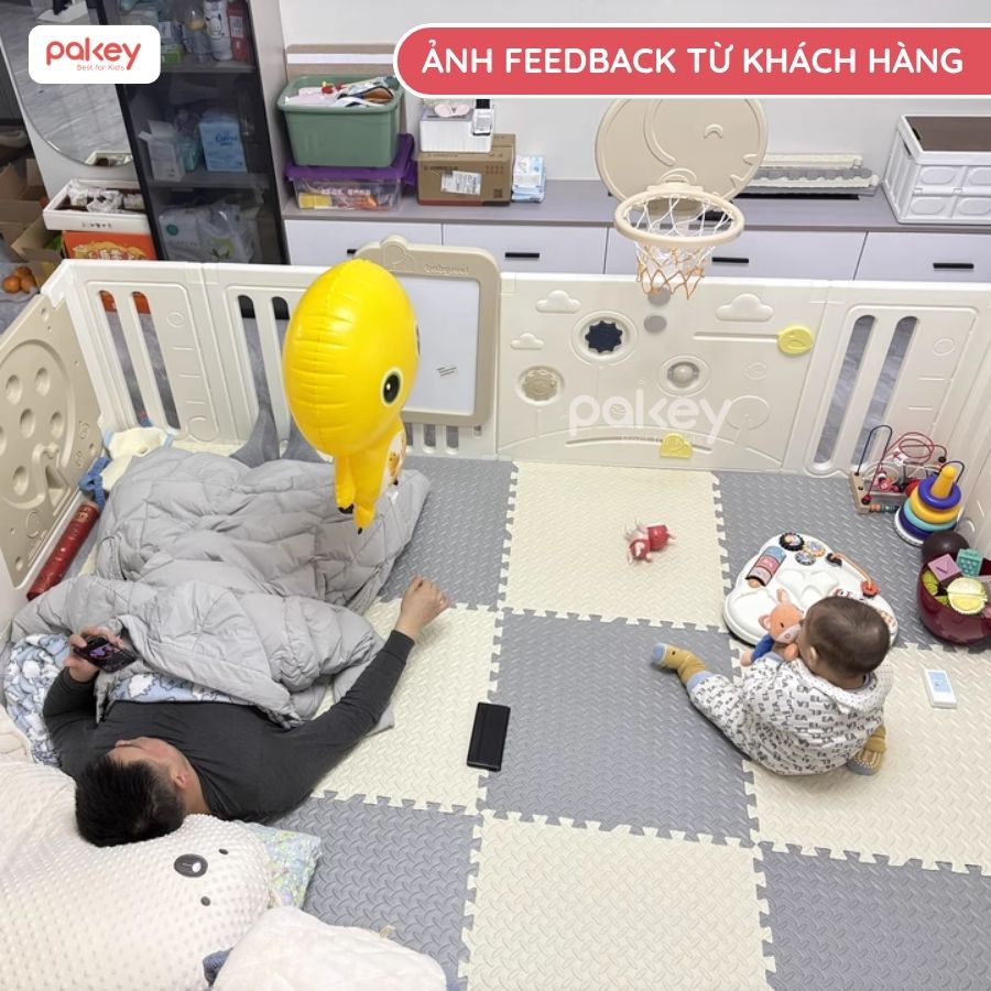 Quây cũi nhựa liên hoàn Pakey Voi
