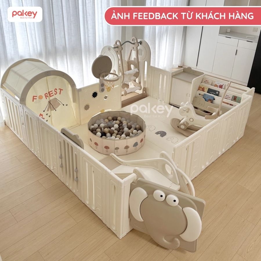 Quây cũi nhựa liên hoàn Pakey Voi