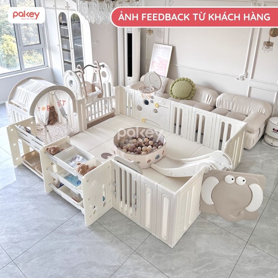 Quây cũi nhựa liên hoàn Pakey Voi