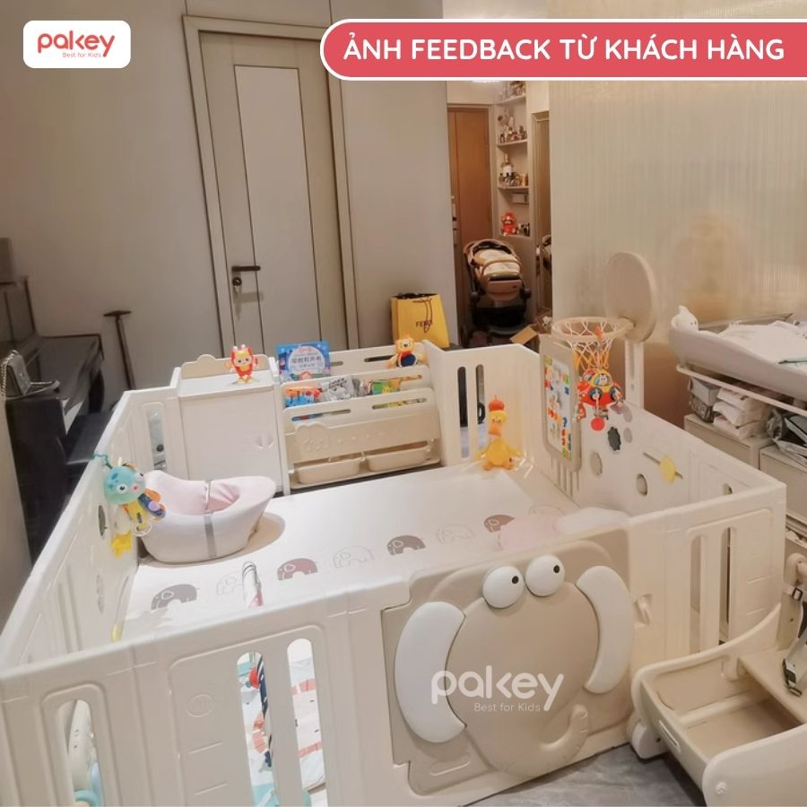 Quây cũi nhựa liên hoàn Pakey Voi