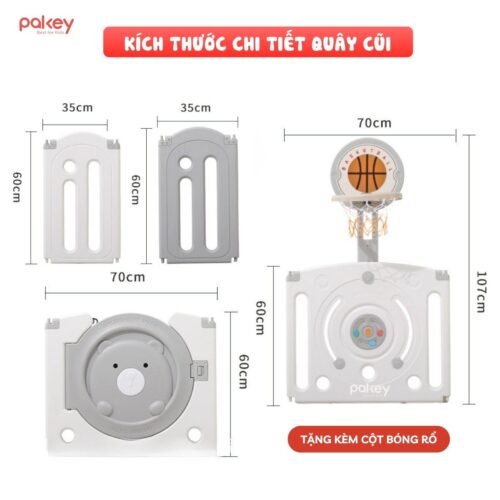 Quây cũi nhựa gấp gọn Funny Bear QN04 20 quay gap gon funny bear 1