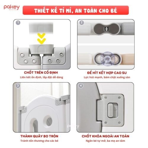Quây cũi nhựa gấp gọn Funny Bear QN04 17 quay gap gon funny bear 4