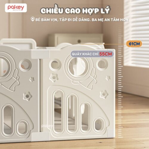 Quây cũi nhựa đa năng 7 tiện ích - Pakey Phi Hành Gia QN02 23 quay nhua da nang pakey phi hanh gia 1