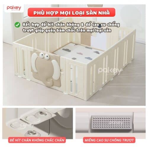 Quây cũi nhựa Pakey Voi PV01 Lux 2025 16 Quây cũi nhựa Pakey Voi PV01 Lux 2025