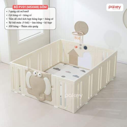 Quây cũi nhựa Pakey Voi PV01 Lux 2025 12 Quây cũi nhựa Pakey Voi PV01 Lux 2025