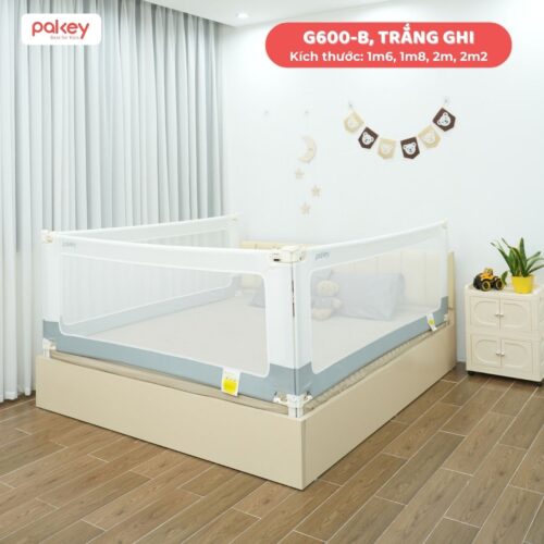 Thanh chắn giường Pakey G600-B trắng ghi