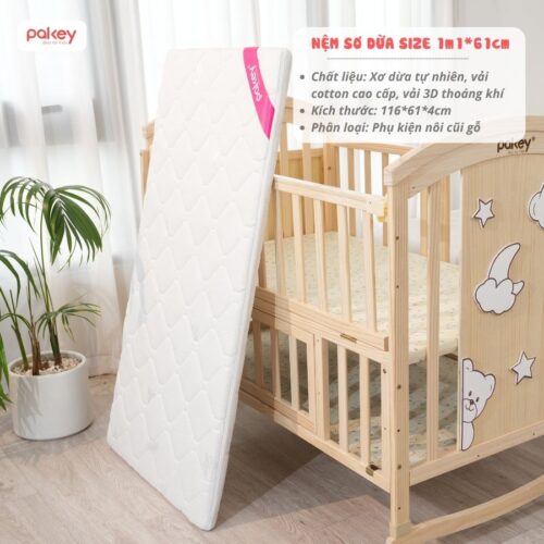 Nệm xơ dừa Pakey dày 4cm 22 Nệm xơ dừa cho bé