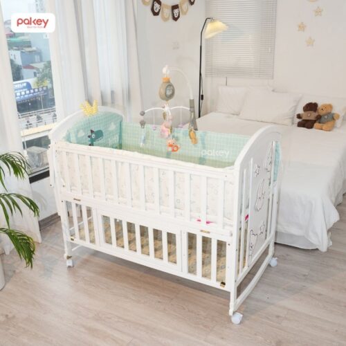 Nôi cũi cho bé bằng gỗ Pakey CG03