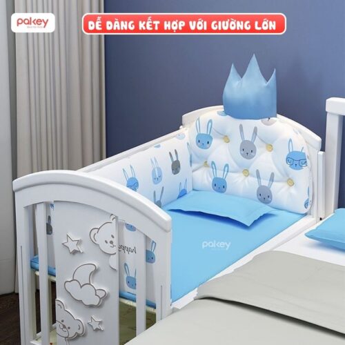 Nôi cũi cho bé bằng gỗ Pakey CG03