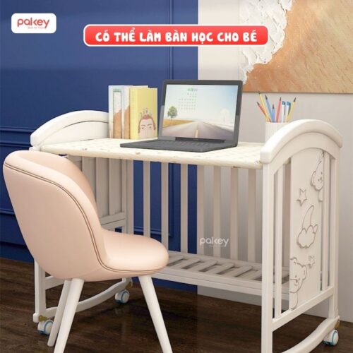 Nôi cũi cho bé bằng gỗ Pakey CG03