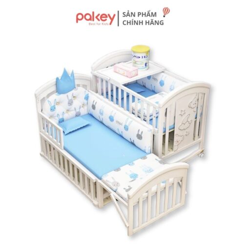 Giường cũi gỗ cho bé Pakey CG03