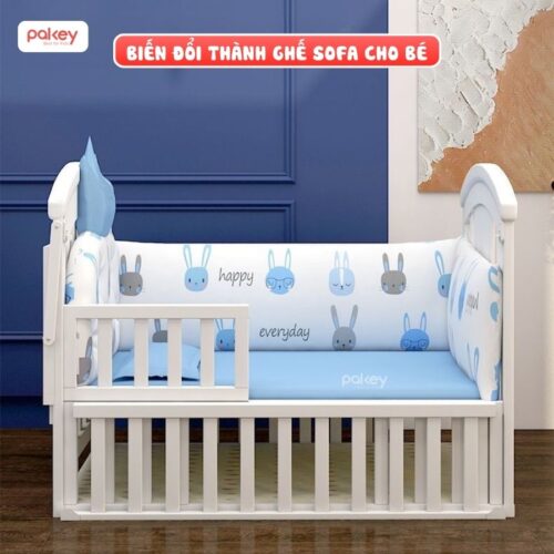 Nôi cũi cho bé bằng gỗ Pakey CG03