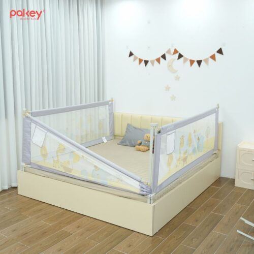Bộ 3 thanh chắn giường 1m6 2m Pakey NV2 màu ghi 12 Bộ 3 thanh chắn giường 1m6 2m chính hãng, giá rẻ nhất thị trường