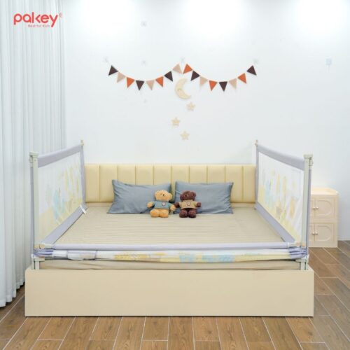 Bộ 3 thanh chắn giường 1m6 2m Pakey NV2 màu ghi 13 Bộ 3 thanh chắn giường 1m6 2m chính hãng, giá rẻ nhất thị trường