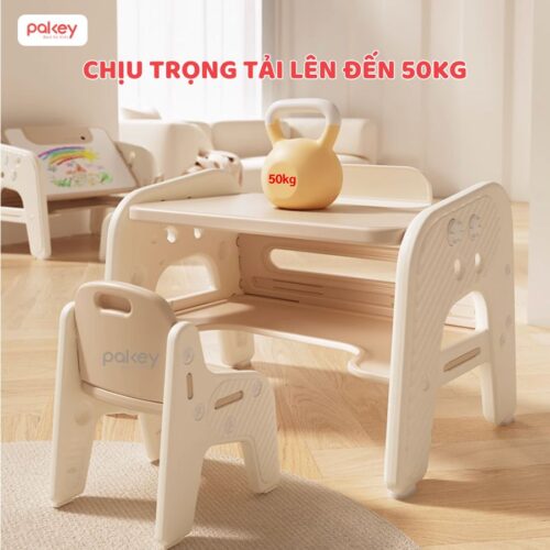 Bộ bàn ghế cho bé cao cấp, đa năng Pakey