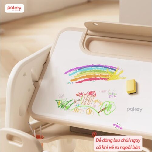 Bộ bàn ghế cho bé cao cấp, đa năng Pakey