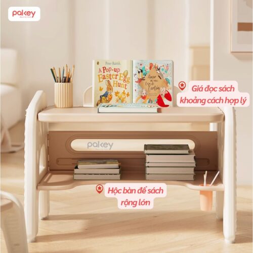 Bộ bàn ghế cho bé cao cấp, đa năng Pakey
