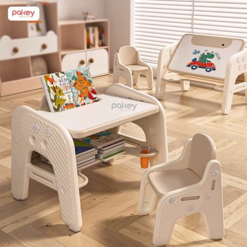 Bộ bàn ghế cho bé cao cấp, đa năng Pakey