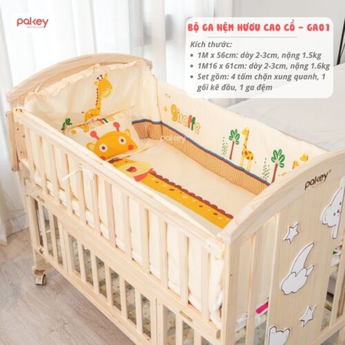 Bộ quây đệm giường cũi cho bé