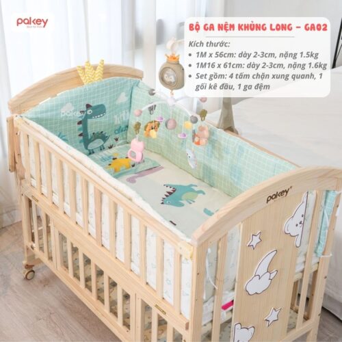 Bộ quây đệm giường cũi cho bé
