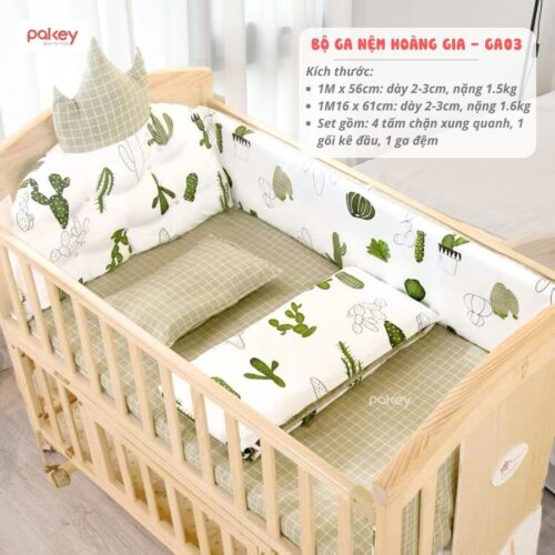 Bộ quây đệm giường cũi cho bé