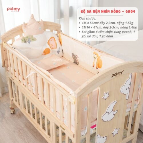 Bộ quây đệm giường cũi cho bé