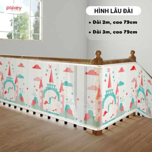 Lưới chắn cầu thang LT02 20 Lưới chắn cầu thang họa tiết lâu đài