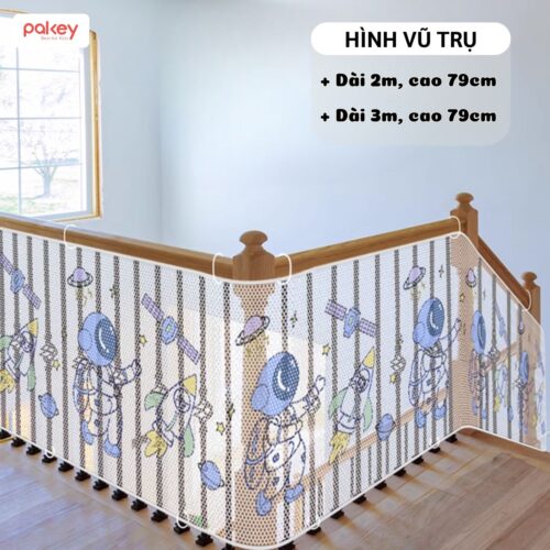 Lưới chắn cầu thang LT02 19 Lưới chắn cầu thang họa tiết vũ trụ