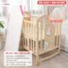 Nôi cũi gỗ đa năng 6in1 Pakey CG02 21 Nôi cũi gỗ đa năng cho bé Pakey CG02