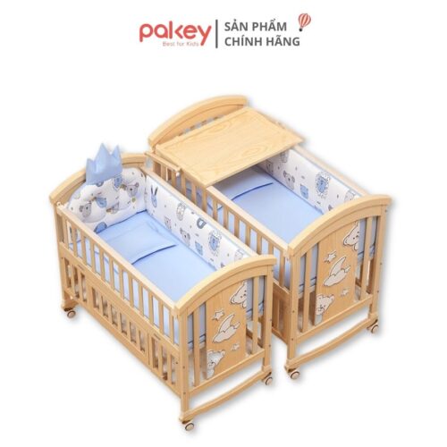 Nôi cũi gỗ đa năng cho bé Pakey CG02