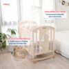 Nôi cũi gỗ đa năng 6in1 Pakey CG02 27 Nôi cũi gỗ đa năng cho bé Pakey CG02