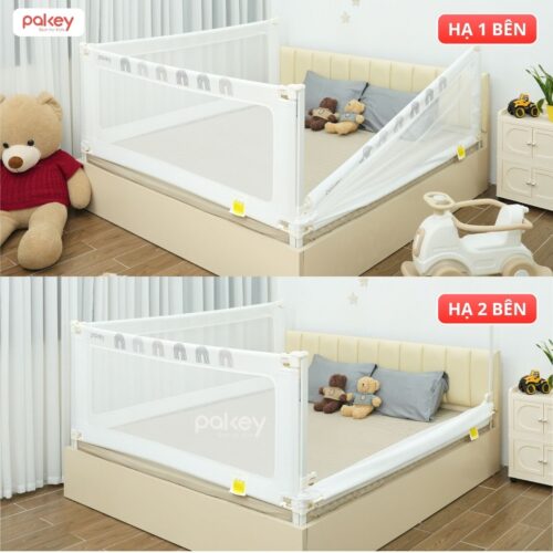 Combo thanh chắn giường 1m6x1m8 Pakey - G600B màu trắng 24 Combo thanh chắn giường 1m6x1m8 Pakey
