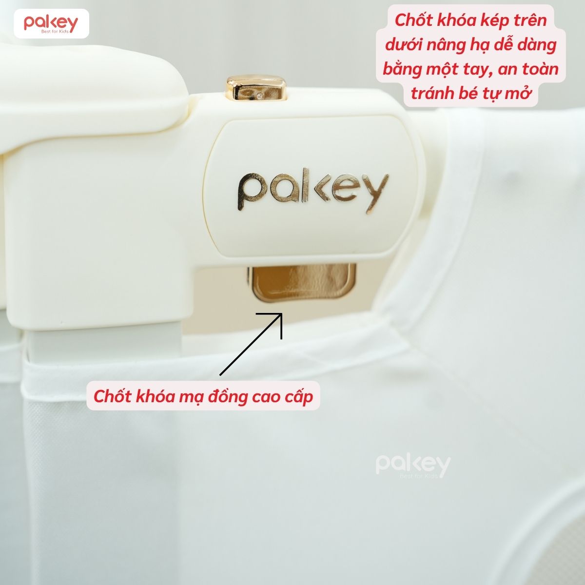Combo thanh chắn giường 1m6x1m8 Pakey - G600B màu trắng 58 Combo thanh chắn giường 1m6x1m8 Pakey