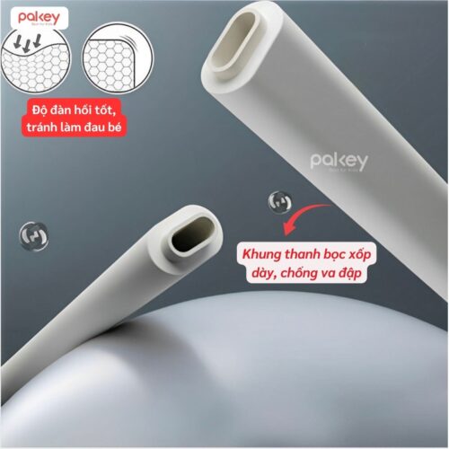 Combo thanh chắn giường 1m6x1m8 Pakey - G600B màu trắng 22 Combo thanh chắn giường 1m6x1m8 Pakey