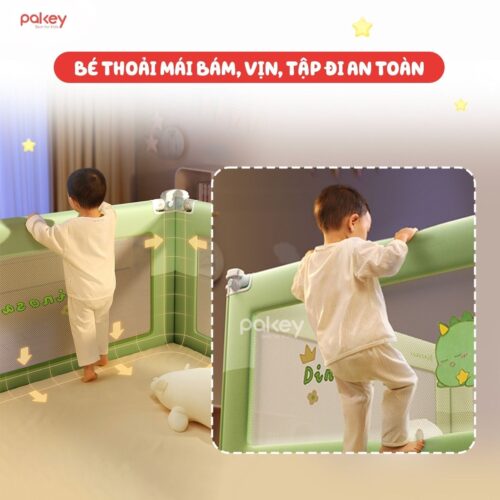 Combo thanh chắn giường 1m6x2m Pakey