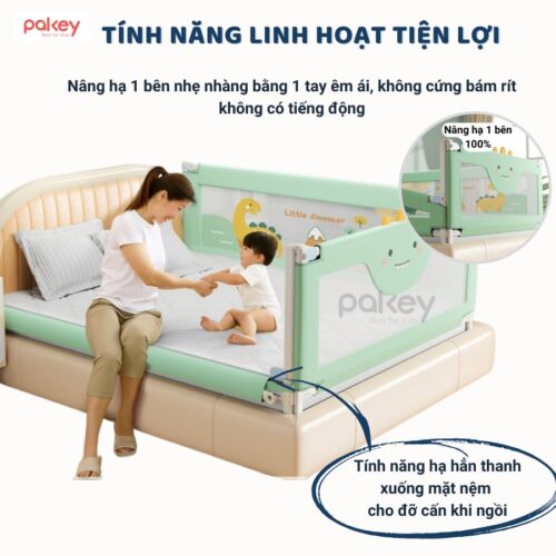Thanh chắn giường Pakey LC1 màu ghi