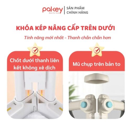 Thanh chắn giường Pakey SB2 Premium màu trắng 12 Thanh chắn giường Pakey SB2 Premium màu trắng