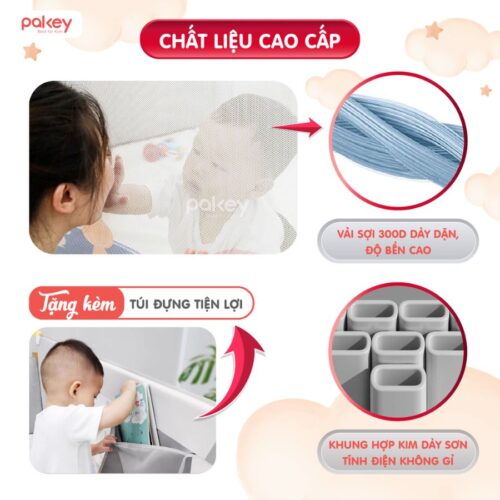 Thanh chắn giường Pakey SV1 Premium màu hồng
