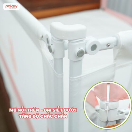Thanh chắn giường Pakey S1 nâng cấp màu hồng