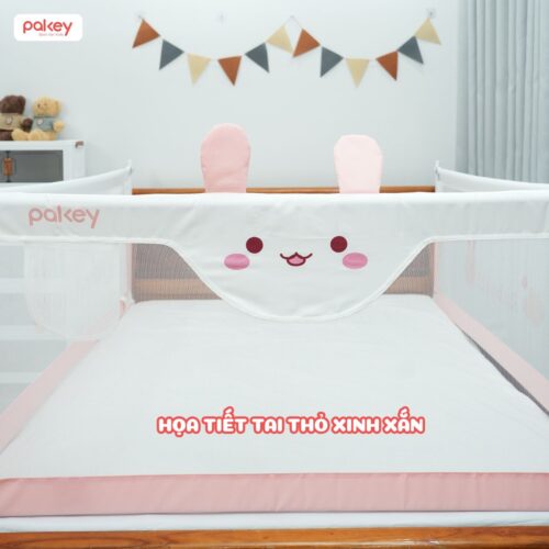 Thanh chắn giường Pakey S1 nâng cấp màu hồng