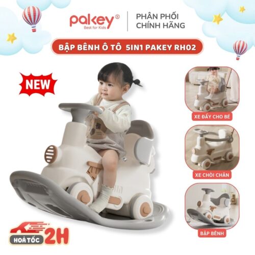Bập bênh cho bé hình tô tô Pakey RH02