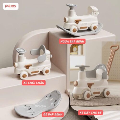 Bập bênh cho bé hình tô tô Pakey RH02