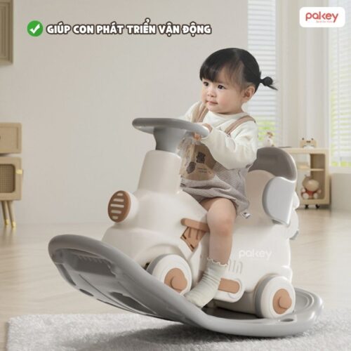 Bập bênh cho bé hình tô tô Pakey RH02