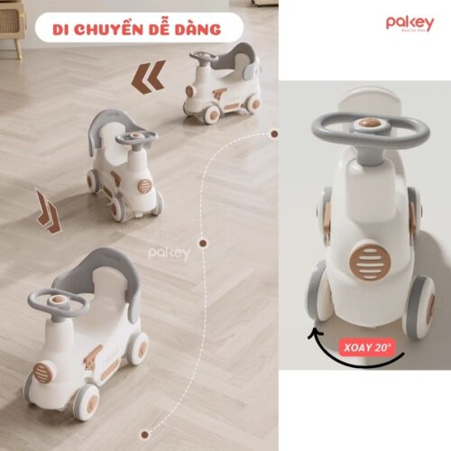 Bập bênh cho bé hình tô tô Pakey RH02