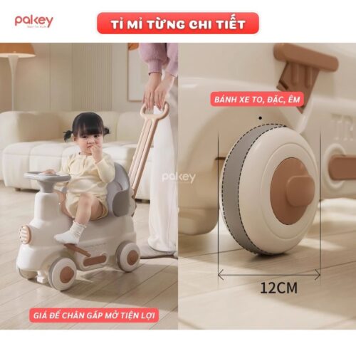 Bập bênh cho bé hình tô tô Pakey RH02
