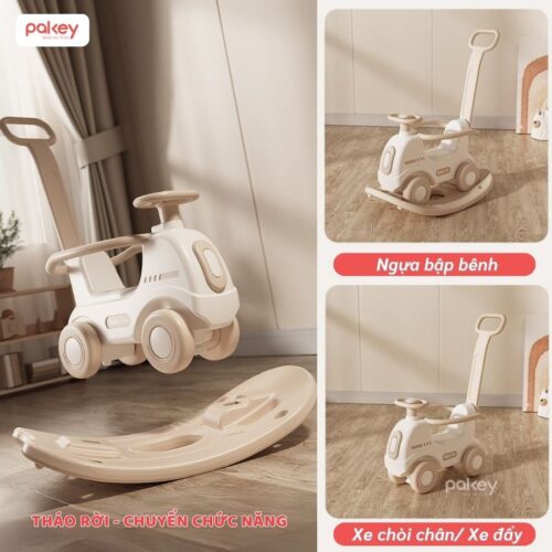 Set bập bênh liên hoàn kèm cầu trượt RH04 30 Set vận động liên hoàn 6in1 cho bé Pakey