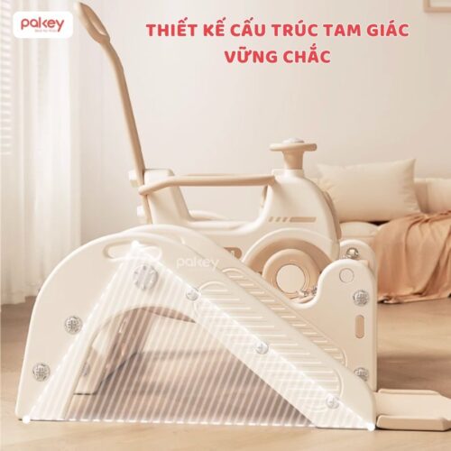 Set bập bênh liên hoàn kèm cầu trượt RH04 31 Set vận động liên hoàn 6in1 cho bé Pakey